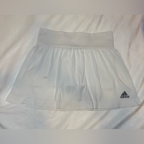 Adidas White Athletic Skirt with Logo - Picture 1 of 5